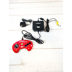 Radica Sega Genesis 16BIT Power Plug & Play TV 6 Games Wired Red Controller 2004